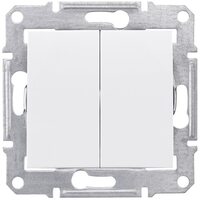 Schneider Electric SE Sedna Бел Переключатель 2-клавишный 10А (сх.6+6) (SE SDN0600121)