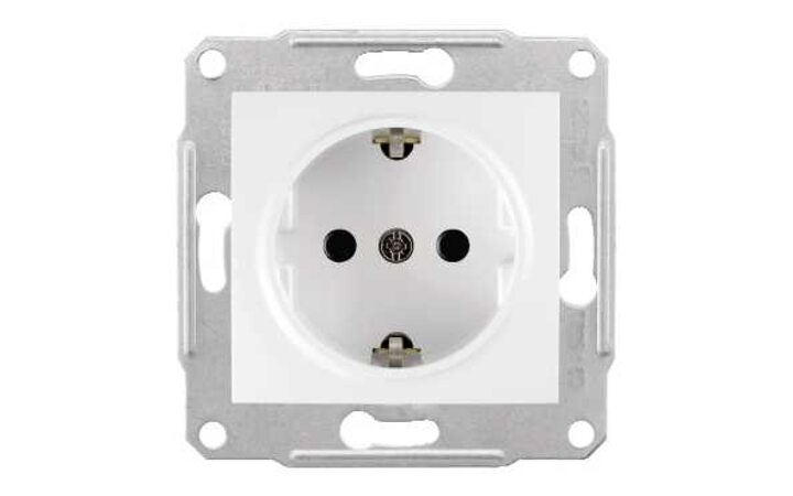 фото - Schneider Electric SE Sedna Бел Розетка 1-я с/з (SE SDN3000521)