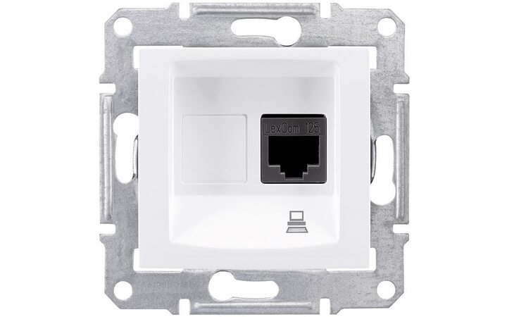 фото - Schneider Electric SE Sedna Бел Розетка компьютерная 1-ая RJ45 кат. 5e UTP (SE SDN4300121)