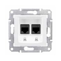 Schneider Electric SE Sedna Бел Розетка компьютерная 2-ая RJ45 кат. 5e UTP (SE SDN4400121)