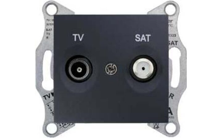 фото - Schneider Electric SE Sedna Графит TV/SAT розетка оконечная 1db (SE SDN3401670)