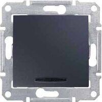 Schneider Electric SE Sedna Графит Переключатель 1-клавишный с подсветкой 10A, 250В (сх.6) (SE SDN1500170)