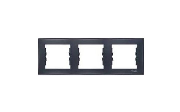 фото - Schneider Electric SE Sedna Графит Рамка 3-я горизонтальная (SE SDN5800570)