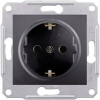 Schneider Electric SE Sedna Графит Розетка с/з б/ш 16А, 250В (SE SDN3000570)