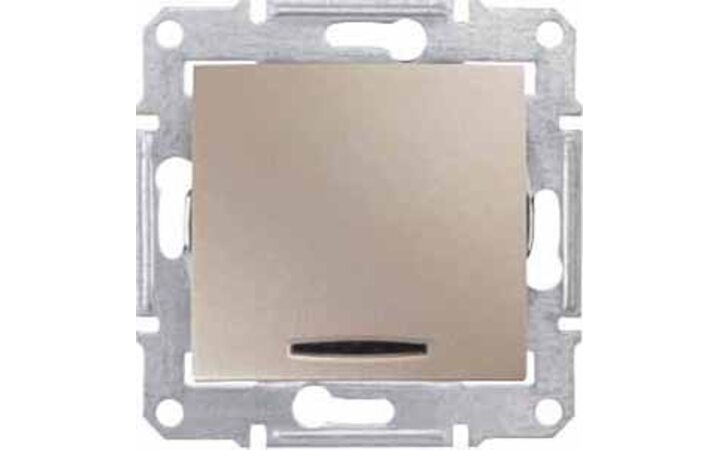 фото - Schneider Electric SE Sedna Титан Переключатель 1-клавишный с подсветкой 10А (сх.6) (SE SDN1500168)