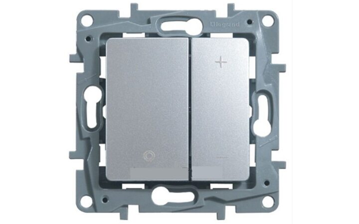 фото - Legrand Etika Алюм Светорегулятор нажимной, 400Вт 672418
