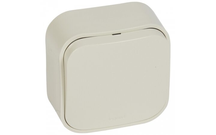 фото - Legrand Quteo Беж Выключатель 1-клавишный 10А (782230)