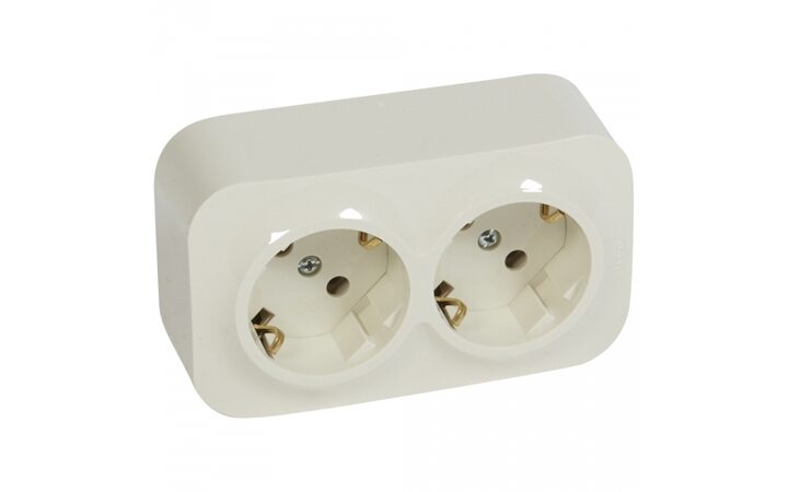 фото - Legrand Quteo Беж Розетка 2-я с/з (782263)