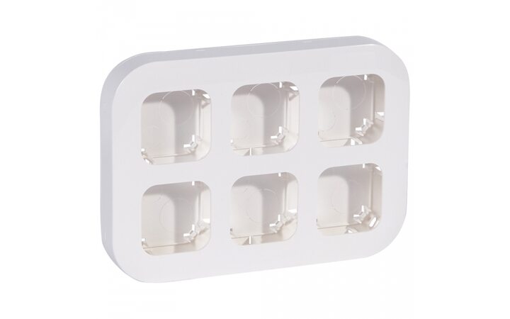 фото - Legrand Quteo Бел 6пост.рамка накл.монтажа (782296)