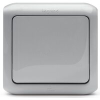 Legrand Quteo Сер Выключатель 1-клавишный IP44 10А (782330)