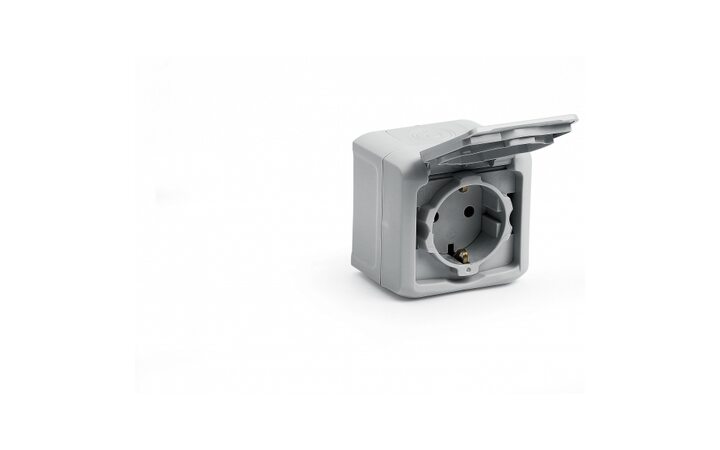 фото - Legrand Quteo Сер Розетка с/з с шт IP44 (782351)