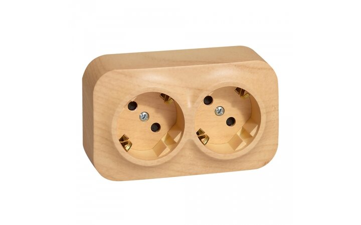 фото - Legrand Quteo Сосна Розетка 2-я с/з с шт (782287)