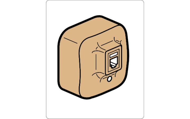 фото - Legrand Quteo Сосна Розетка RJ11 (782274)