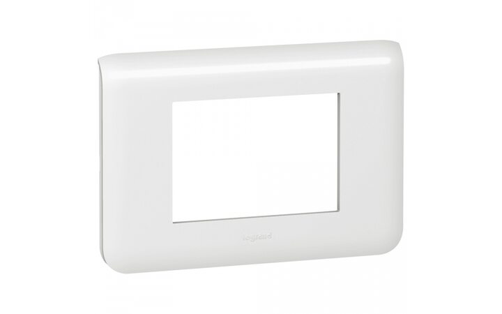 фото - Legrand Mosaic Белый Рамка 2-ая горизонт 4М