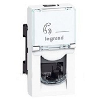 Legrand Mosaic Розетка RJ45 UTP кат.5Е 1мод. бел. (076551)