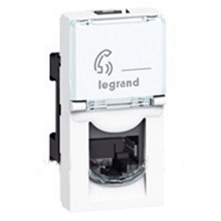 фото - Legrand Mosaic Розетка RJ45 UTP кат.5Е 1мод. бел. (076551)