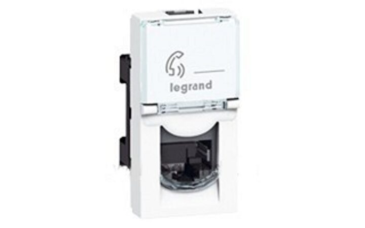 фото - Legrand Mosaic Розетка RJ45 UTP кат.6 2мод. бел. (076564)