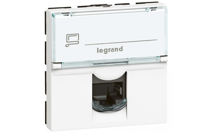 фото - Legrand Mosaic Розетка RJ45 UTP кат6 1мод. бел. (076561)