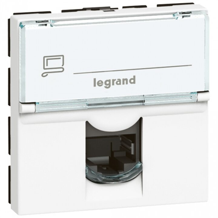 фото - Legrand Mosaic Розетка RJ45 UTP кат6 1мод. бел. (076561)