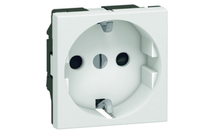 фото - Legrand Mosaic Розетка с/з с защ. шторками 2М (077213)