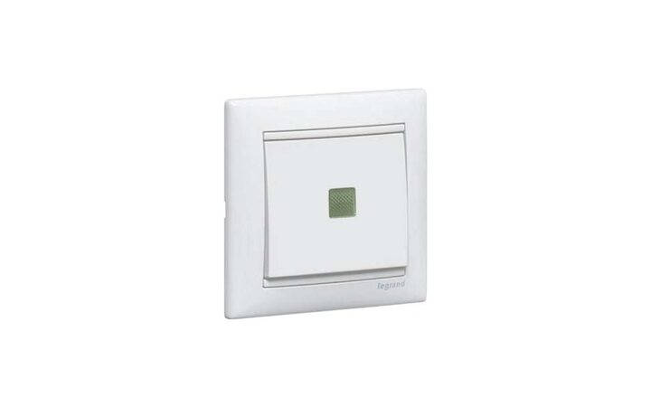фото - Legrand Valena Бел Выключатель 1-клавишный с подсветкой (774410)
