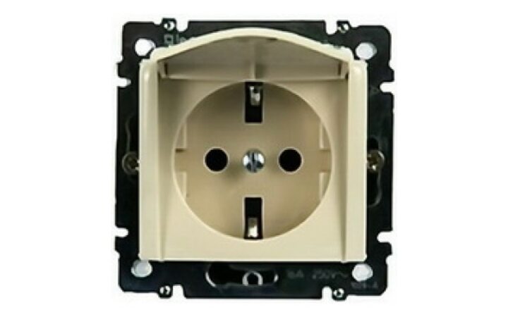 фото - Legrand Valena Крем Розетка 1-ая с/з с крышкой (774322)