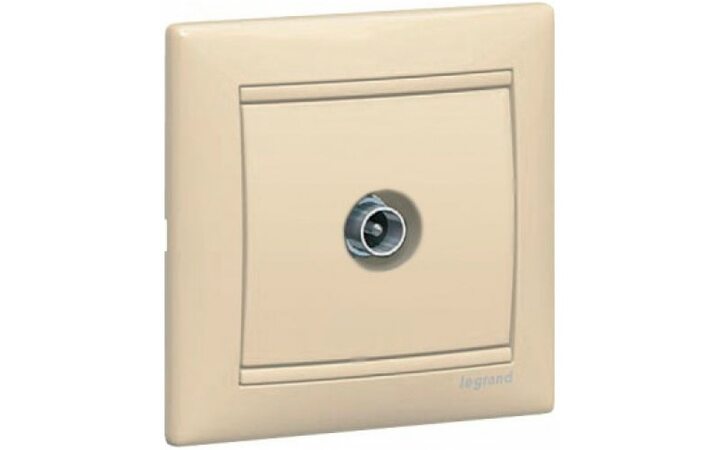 фото - Legrand Valena Крем Розетка TV-FM единственная (каб сеть) 862 МГц 1.5 дБ (774332)