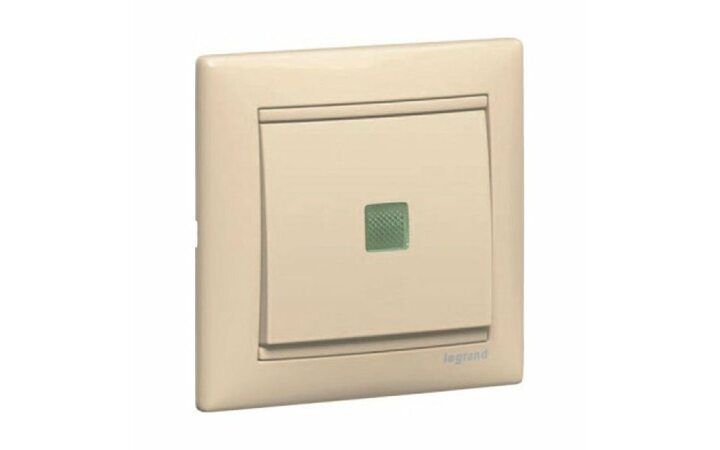 фото - Legrand Valena Крем Переключатель 1-клавишный с подсветкой (774326)