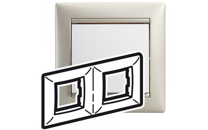 фото - Legrand Valena Жемчужный Рамка 2-ая гориз (770472)