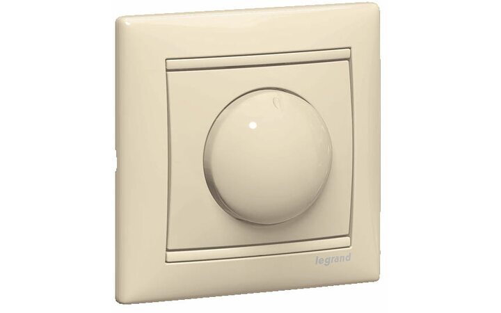 фото - Legrand Valena Крем Светорегулятор поворотный 40-400W для ламп накаливания (вкл поворотом) (774161)