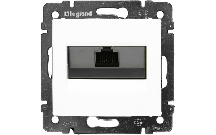 фото - Legrand Valena Бел Розетка комп(RJ45) 1-ая 5кат.крепление винт.(без лапок) (774238)