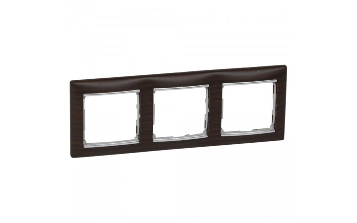 фото - Legrand Valena Темное дерево/Серебро Рамка 3-ая горизонт. (770373)