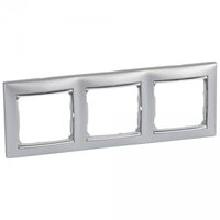 Legrand Valena Алюминий/Серебряный штрих Рамка 3-ая горизонт. (770353)