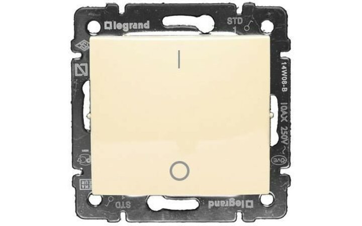 фото - Legrand Valena Крем Выключатель 1-клавишный 2-х полюсный (774302)