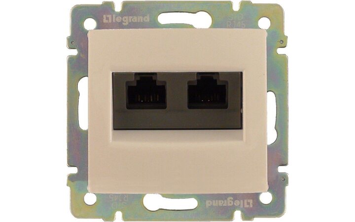 фото - Legrand Valena Крем Розетка RJ45 UTP кат6 2в с захватами (774147)