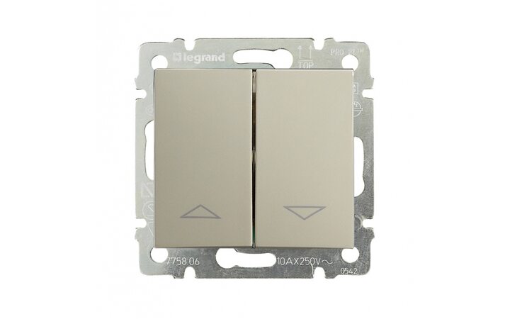 фото - Legrand Valena Крем Выключатель жалюзийный (механич. блокировка) (774304)