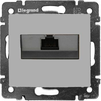 Legrand Valena Алюминий Розетка 1ХRJ 45 категория 6 - FTP - 1 выход - на винтах (770232)