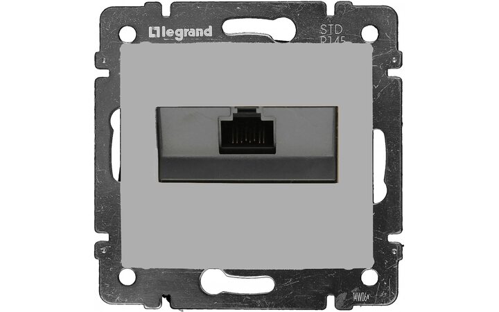 фото - Legrand Valena Алюминий Розетка 1ХRJ 45 категория 6 - FTP - 1 выход - на винтах (770232)