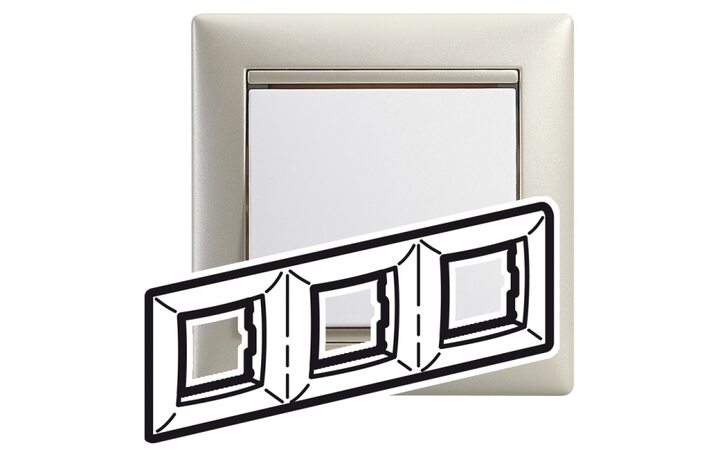 фото - Legrand Valena Жемчужный Рамка 3-ая гориз (770473)