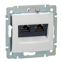 Legrand Valena Бел Розетка комп(RJ45) 2-ая 5кат.крепление винт(без лапок) (774239)