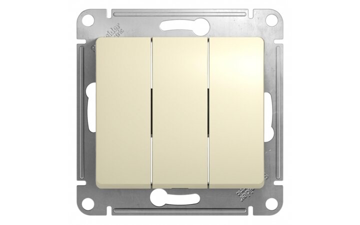 фото - Schneider Electric Glossa Беж Выключатель 3-клавишный, сх.3 (GSL000231)