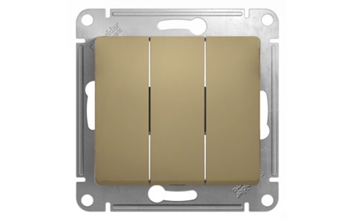 фото - Schneider Electric Glossa Титан Выключатель 3-клавишный, сх.3 (GSL000431)