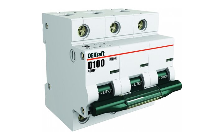 фото - DEKraft Автоматический выключатель 3Р 80А х-ка С ВА-201 10кА (13008DEK)