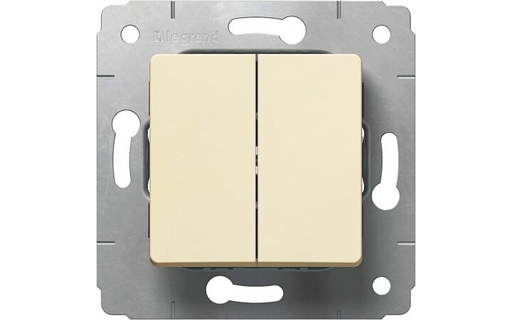 фото - Legrand Cariva Крем Переключатель 2-х клавишный (773708)