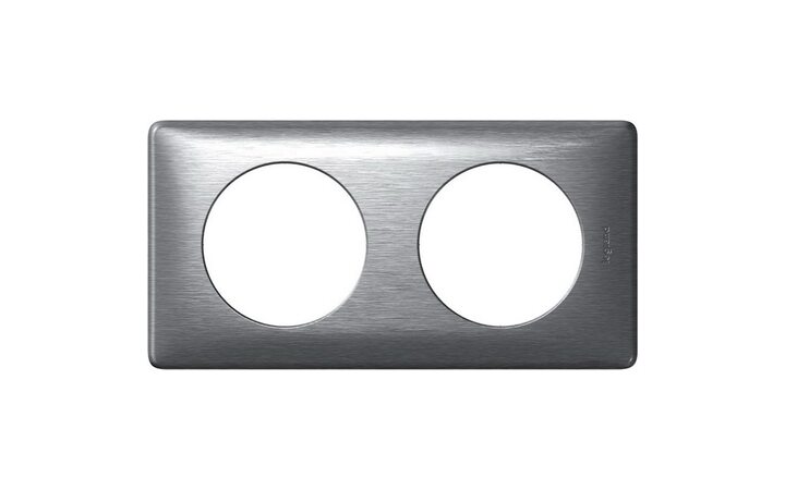 фото - Legrand Celiane Алюминий Рамка 2-я (2+2 мод) (068922)