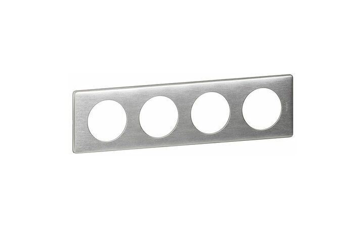 фото - Legrand Celiane Алюминий Рамка 4-ая (2+2+2+2 мод) (068924)