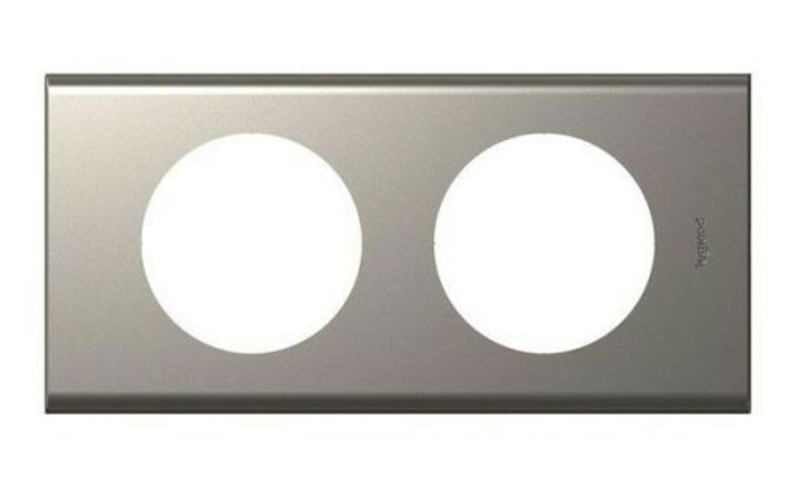 фото - Legrand Celiane Никель Велюр Рамка 2-я (2+2 мод) (069112)