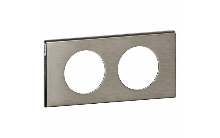 фото - Legrand Celiane Сталь фактурная Рамка 2-я (2+2 мод) (069102)