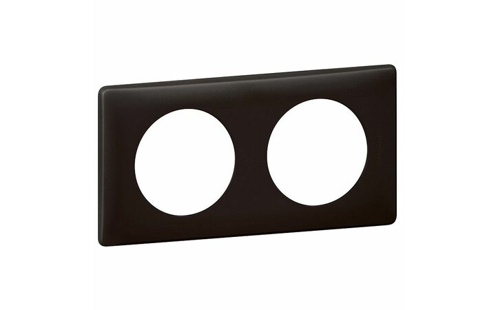 фото - Legrand Celiane2 Перкаль черная Рамка 2-я (2+2 мод) (066742)