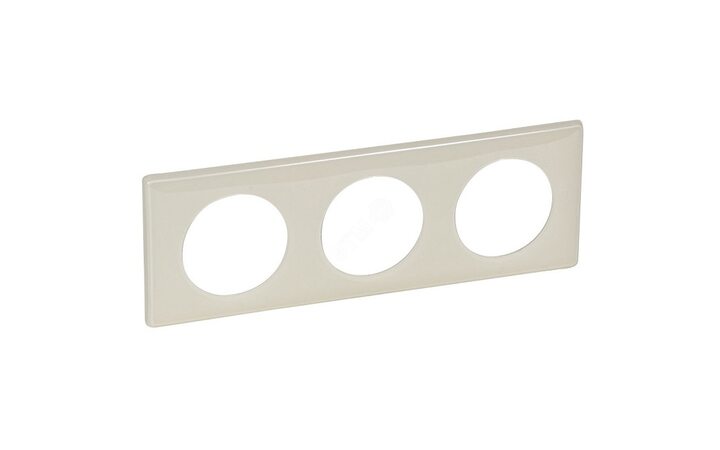 фото - Legrand Celiane2 Слоновая кость глянец Рамка 3-ая (2+2+2 мод) (066623)